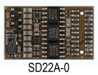 D&H SD22A-0, Fahr + Sounddecoder, ohne Anschlusskabel, SX1, SX2, DCC und MM, 2,0A, 8 Ausgänge, ohne Sound zum selbst Bespielen